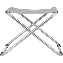 Hocker Chico aus Aluminium, Grau