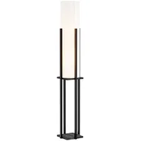 [lux.pro] Stehleuchte Gisborne mit Ablage Marmoroptik/Schwarz
