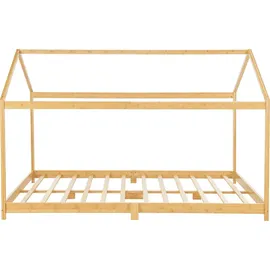 [en.casa] Kinderbett Vindafjord 140 x 200 cm Bambus naturbelassen beige