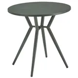 Liadomo Gartentisch Lesina (wetterfest & modern, 1 Tisch), Aluminium Gartentisch in Anthrazit, rund, 80 cm grau