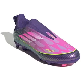 adidas F50 League Laceless FG/MG Purple / Cloud White / Lucid Lemon 33
