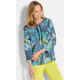 GOLDNER Dschungelprint Sweatshirt Blau/Grün 42