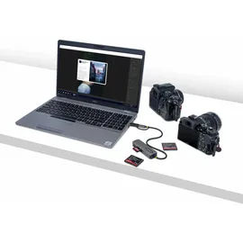 Startech StarTech.com USB 3.0 Multikartenleser, SD/microSD/CF, USB-C Kartenleser mit USB-A Adapter, Externer Kartenlesegerät