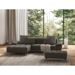Ecksofa SIT & MORE "Cool L-Form", braun (schlamm), B:290cm H:79cm T:185cm, Sofas, wahlweise mit Kopfteilverstellung und Vorziehsitz, motorisch