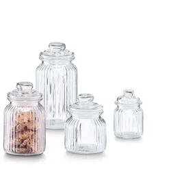Vorratsglas »Nostalgie«, (4 tlg.), nostalgisches Design, 890245-0 transparent
