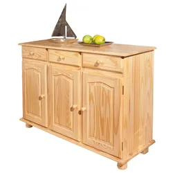 Abill Sideboard 3 Schubladen,3 Türen, natur.