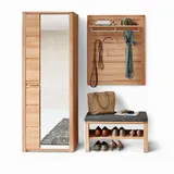 Stella Trading Nature ONE Flurgarderoben Set 179 x 201 x 40 cm Schwarz