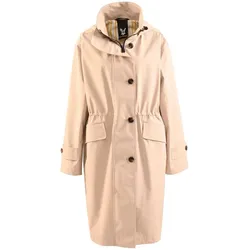 Kurzmantel FUCHS SCHMITT, Damen, Gr. 46, beige, Web, Obermaterial: 100% Polyester, unifarben, clean, modisch, normal Po-bedeckend, Langarm gerader Abschluss, Mäntel, mit angeschnittener Kapuze