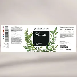 Natural Elements MSM 2000mg + Vitamin C Tabletten 365 St.