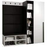 ABIKS MÖBEL Garderoben-Set MIRO Set 1, Garderobe mit gepolsterten Paneelen, Modern Design schwarz