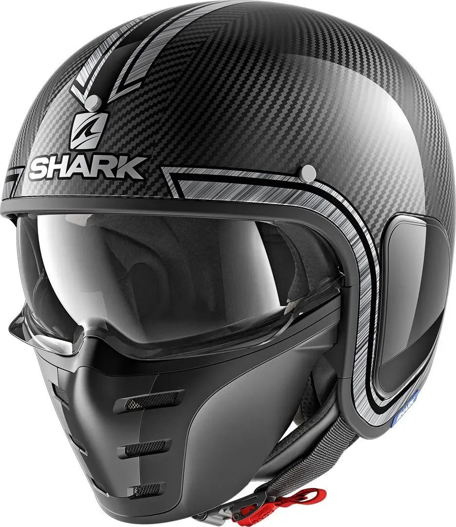 Shark-S-Drak Vinta Jet helm, zilver, XS Voorman