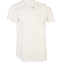 RAGMAN T-Shirt, 2er-Pack, V-Ausschnitt, für Herren, weiß, XL