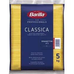 Barilla Spaghettini No. 3 Ca. 1 mm Dick (5 kg)