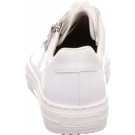 RIEKER Damen Sneaker Leder MemoSoft Reißverschluss L59L1, Größe:42 EU, Farbe:Weiß