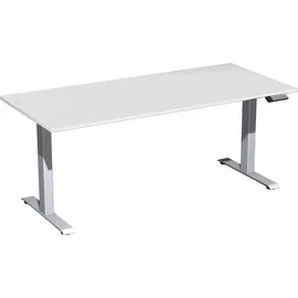 Geramöbel Büroschreibtisch Elevate Plus Lichtgrau / Silber
