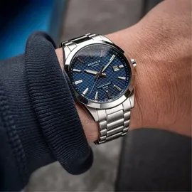 Casio Herrenuhr Edelstahl Blau