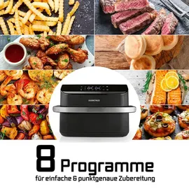 GOURMETmaxx Heißluftfritteuse Vario-Kammer 10 l schwarz