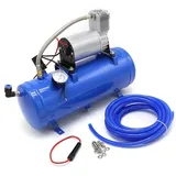 Estabeter Luftkompressor 12V 150PSI, Druckluft Kompressor mit 6L Tank für Air Horn Kit Train Luft Kompressor Air Compressor für SUV Car Truck