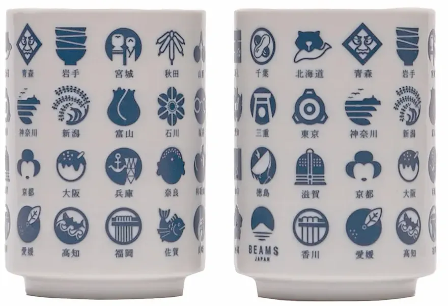 Beams Japan STACKING MUG CLEAR - Blau/Weiss - OSFA