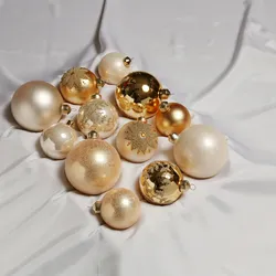 Christbaumkugel Weihnachtskugel Glas 3 Größen glänzend matt glitzernd gold 12St