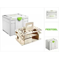 Festool Systainer SYS3 HWZ M 337 mit Holzeinsatz grün 39,60 x 29,60 x 33,70 cm
