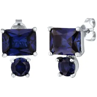 Elli PREMIUM - Ohrstecker Saphir Dunkelblau 925 Sterling Silber Ohrringe Damen (109.99 € / )