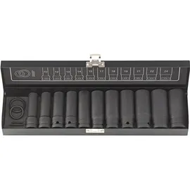 Fortis Kraft-Steckschlüssel-Satz 1/2" 15-tlg. lang