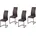 Hti-Living Schwingstuhl SallyP Kunstleder braun 4er Set