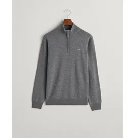 GANT Superfine Lambswool Halbzippullover - Charcoal Melange - M