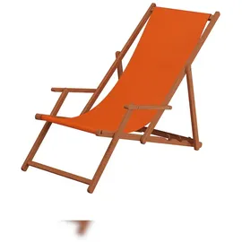 Erst-Holz Liegestuhl 200 x 60 x 80 cm Braun
