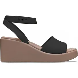 Crocs Brooklyn Ankle Strap Wedge Sandalen Black / Mushroom 41-42