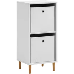 Tchibo - Regal »Torge« mit 2 Faltboxen - 38,2x38,2x84,8cm - braun - Holz / Eschen-Massivholz / Metall