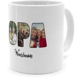 PhotoFancy® - Fototasse 'Opa' - Personalisierte Tasse mit eigenem Foto und Text selbst gestalten - Weiß