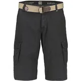 Lerros Bermudas »LERROS Unifarbene Cargobermuda mit Gürtel« Lerros DARK GRAPHITE