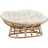 Luxusbetten24 Gartenlounge-Sessel Caroline, aus Rattan inklusive weißem Kissen