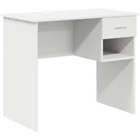 VidaXL Tisch mit Stauraum Weiß 90x49.5x75 cm Holzwerkstoff