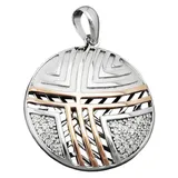 GALLAY Anhänger 24mm bicolor Silber 925