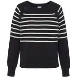 VIVANCE Streifenpullover Damen schwarz-weiß Gr.40/42