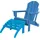 ASPERO Gartenstuhl Adirondack 75 x 75 x 83 cm blau