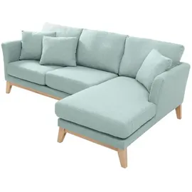 miliboo Ecksofa rechts skandinavisch Lagunenblau OSLO