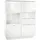 Vladon Highboard 103 x 123 x 37,5 cm Weiß Hochglanz