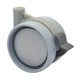 WAGNER Design Möbelrolle/Lenkrolle - SOFT - Durchmesser Ø 75 mm mit Feststeller, silber, Tragkraft 50 kg - 01006701