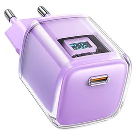 ACEFAST A53 Pd 30W Gan USB-C-Ladegerät mit Anzeige – Lila