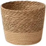 Qeunrtiy Blumentopf geflochten aus Stroh Weidenkorb Blumentopf Rattan Aufbewahrungskorb Blumenkorb Handgeflochten Langlebig Einfach zu bedienen