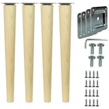 Prima-Online Möbelfuß Holzfüße gerade oder schräg Buche Schrank Beine Kegel [8-45cm] 35 cm
