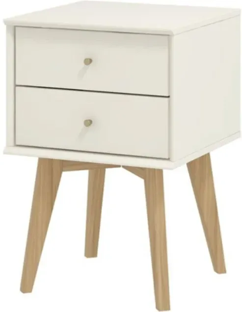 Galano Abby Nachttisch - L 39,5 x B 39,5 x H 59 cm, Schlafzimmermöbel - Beige