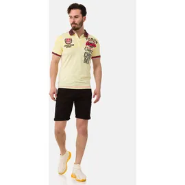 Cipo & Baxx "Shorts", Herren, Gr. 29, Normalgrößen, schwarz, 97% Baumwolle, 3% Elasthan, unifarben, regular fit knielang, Hosen Stoffhose, im unifarbenen Look