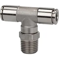 Riegler T-Steckverschra., drehbar, R 1/4 a., Schl.- Ø6, 15bar, ES 1.4404