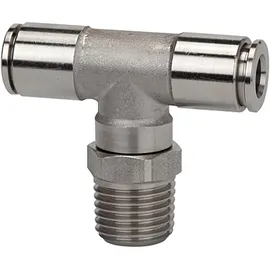 Riegler T-Steckverschra., drehbar, R 1/4 a., Schl.- Ø6, 15bar, ES 1.4404