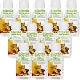 steviapura - Stevia flüssig Tafelsüße 12 x 150ml - OHNE FRUCTOSE - Natürlicher flüssiger Zuckerfreier Zuckerersatz ohne Kalorien, Veganer GMO-freier flüssig Stevia Süßstoff mit Steviolglycosiden aus Stevia Blättern der Steviapflanze